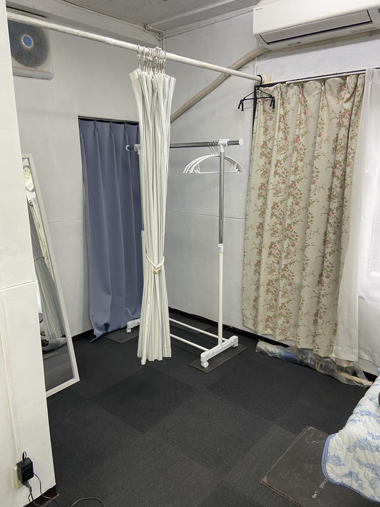 着替えるスペースがあります